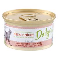 6x85g Almo Nature Daily Menu Lazac mousse nedves macskatáp 5+1 ingyen