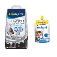 8l Biokat´s Diamond Care MultiCat Fresh macskaalom+150g GimCat macskajoghurt macskasnack ingyen