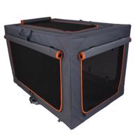 Alu deluxe összecsukható box kutyáknak, macskáknak- XL: Sz 71 x Mé 106 x Ma 68,5 cm