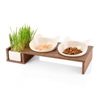 CanadianCat Company Cat Diner etetőasztal- fa, 2 x 250 ml, Ø 15 cm