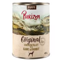 Purizon Puppy 400 g / 800 g - Csirkefilé, vad & nyúl (6 x 400 g)